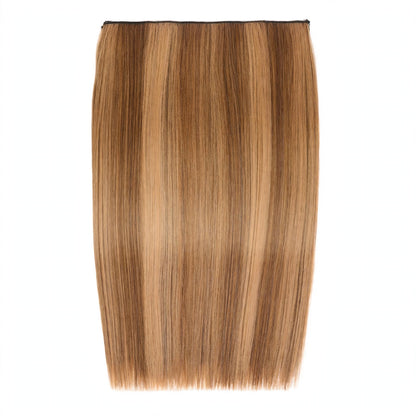 Stranded Hair Group 20-inch straight clip-in hair extension in shade #6/27 Honey Blush