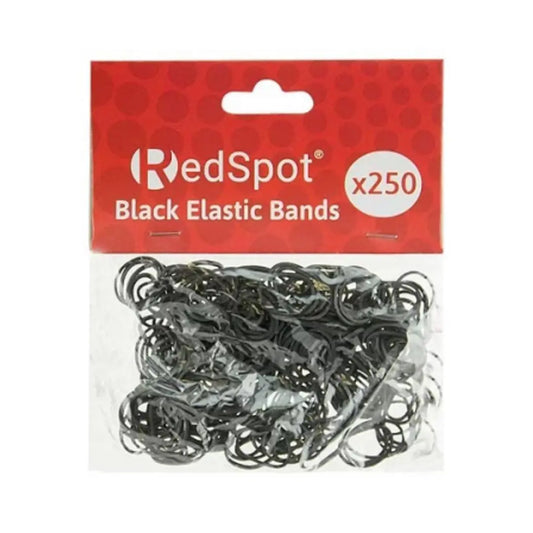 250 Black Small Stretch Hair Elastic Bands