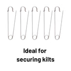2" Silver Heavy Duty Extra Large Safety Pins Pack Of 5 - Why Not Shop
