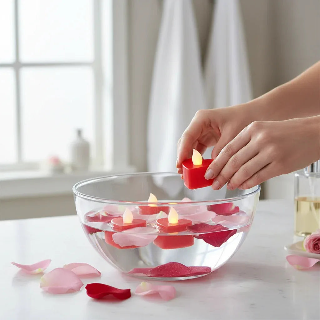 2 Pack Light Up Heart Shaped Tea Lights - Why Not Shop