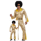 Mens Gold Disco Costume Medium