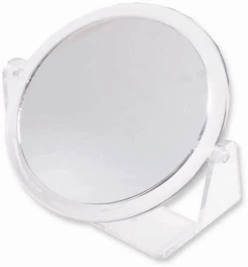 Double Sided Mirror With Stand - Clear Acrylic Round Mirror on Transparent Stand