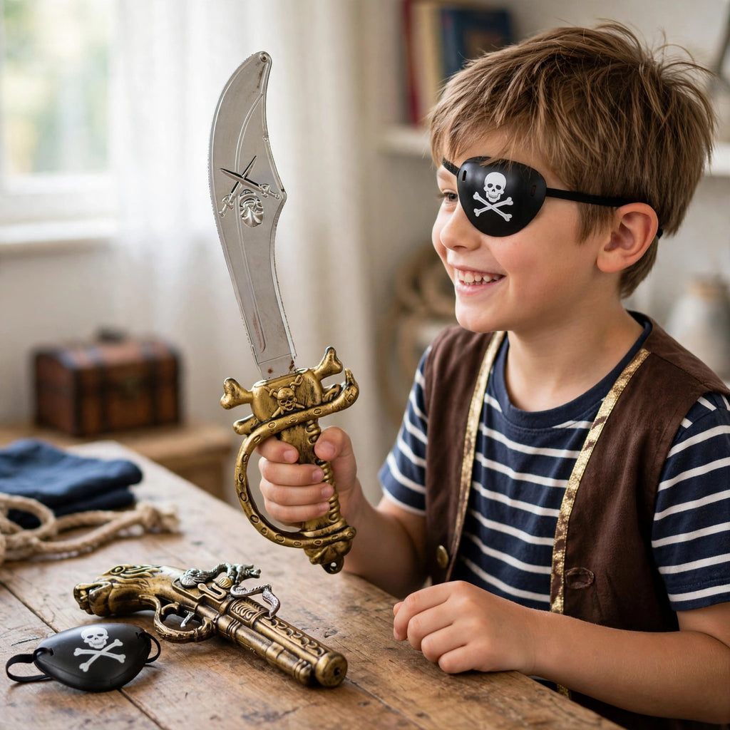 Henbrandt pirate set displayed for costume use at parties and role play