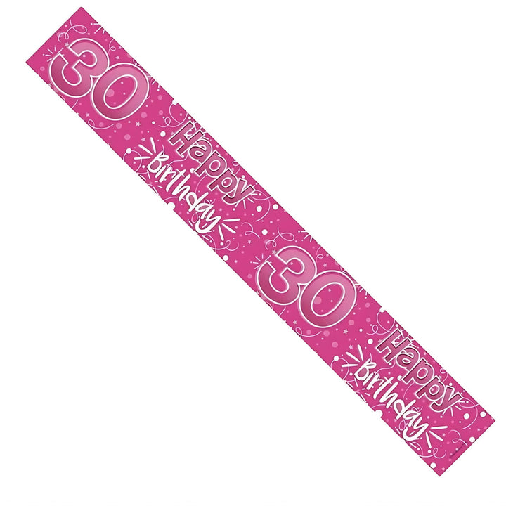 30th Pink Celebration Birthday Banners 2.6m With 3 Repeats | Merthyr Tydfil | Why Not Shop Online