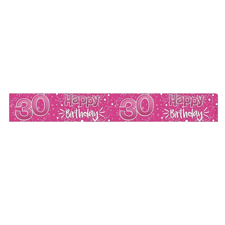 30th Pink Celebration Birthday Banners 2.6m With 3 Repeats | Merthyr Tydfil | Why Not Shop Online