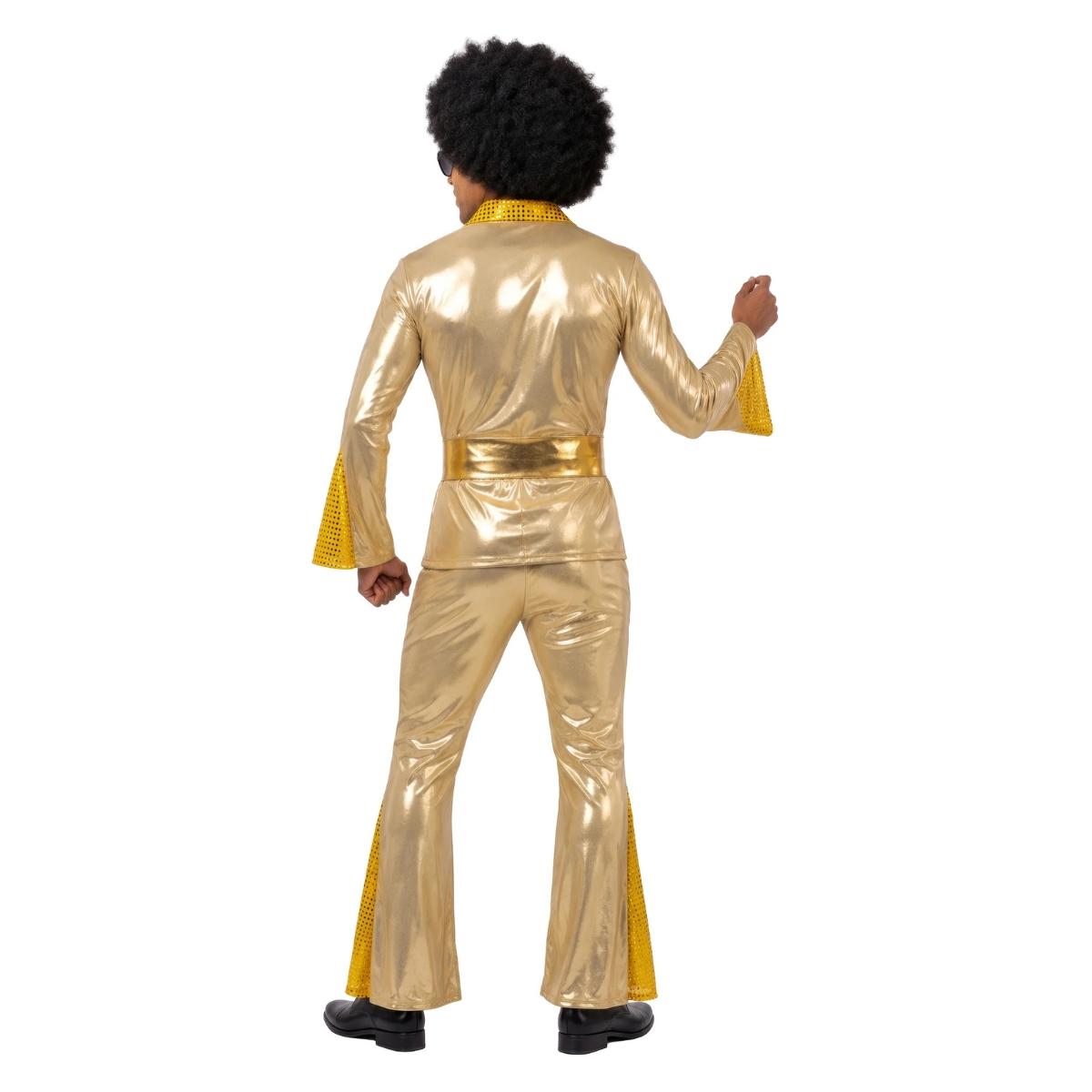 Mens Gold Disco Costume Medium