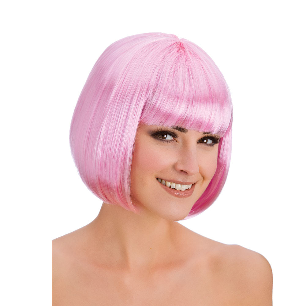 Diva Baby Pink Bob Wig - Fancy Dress Costume Wig