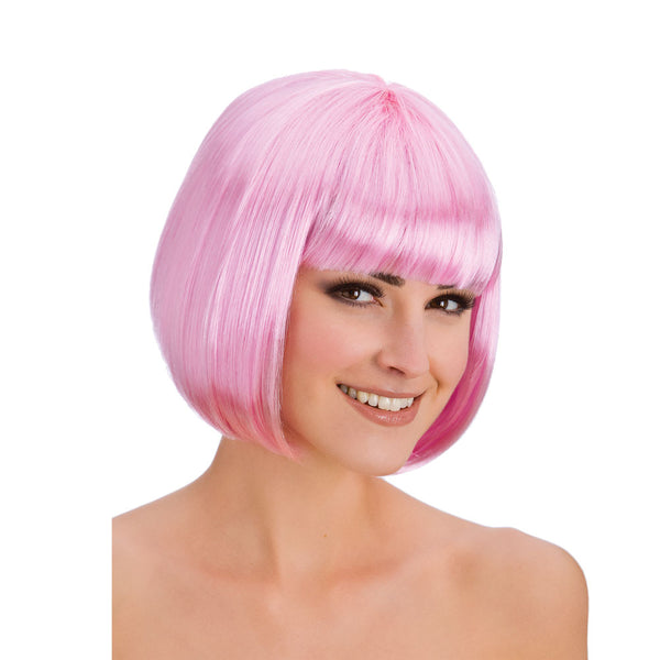 Diva Baby Pink Bob Wig - Fancy Dress Costume Wig