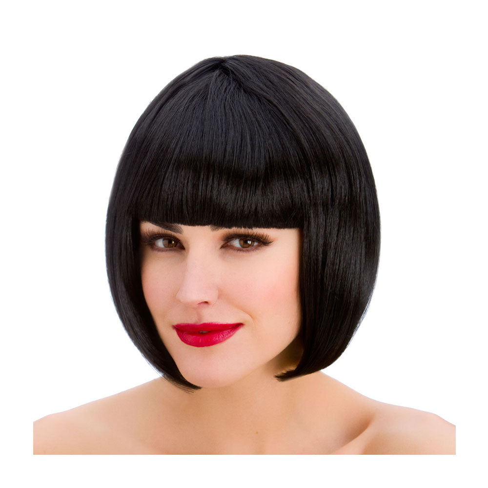 Diva Black Bob Wig - Fancy Dress Costume Wig