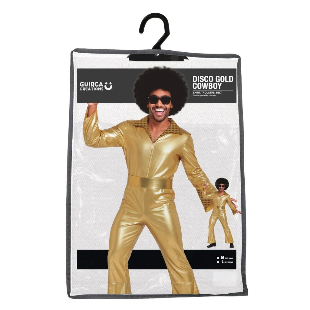 Mens Gold Disco Costume Medium