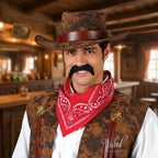Wicked Costumes 70's Cowboy Moustache - Black - Why Not Shop