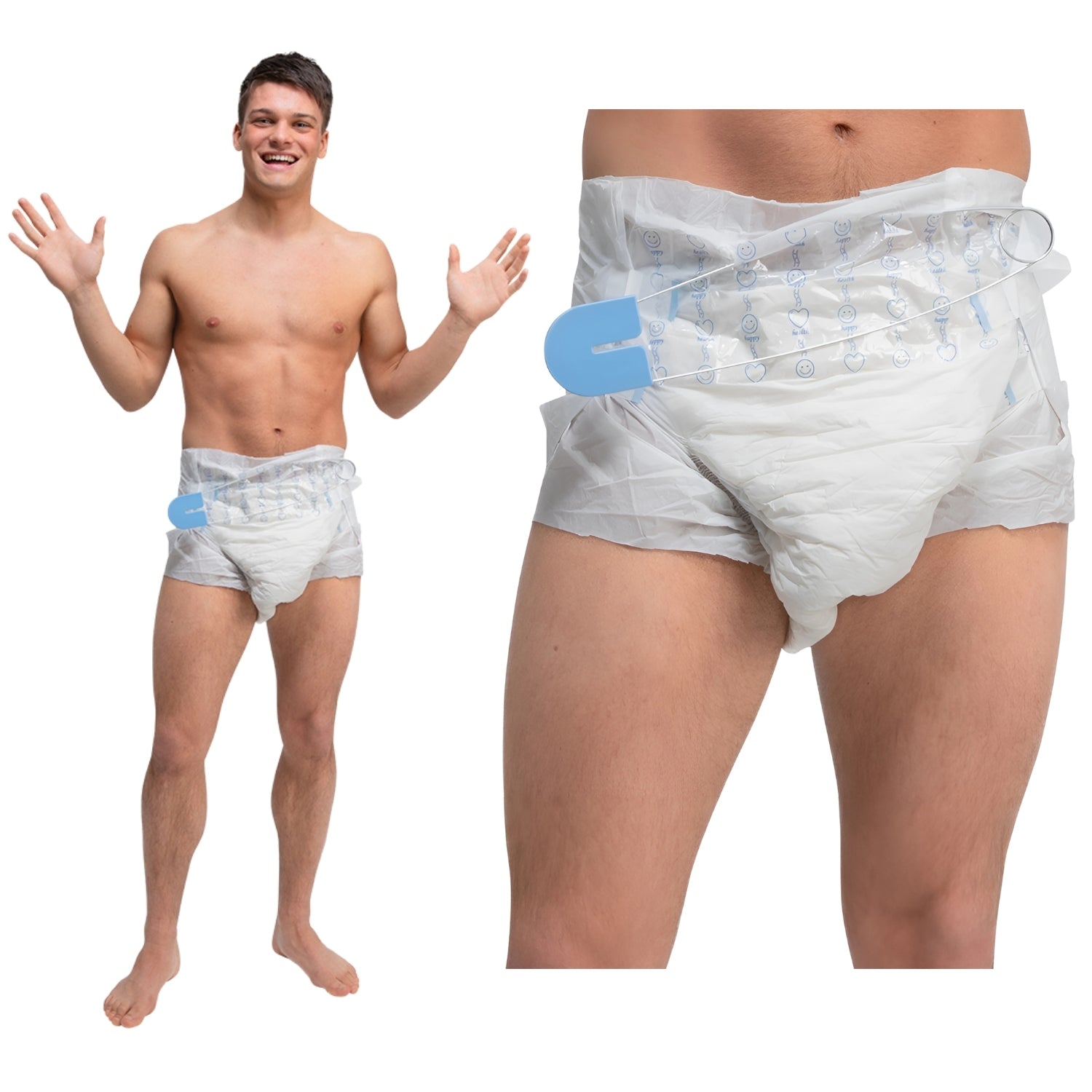 Adults Giant Baby Nappy & Pin Costume One Size Fits Most | Merthyr Tydfil | Why Not Shop Online