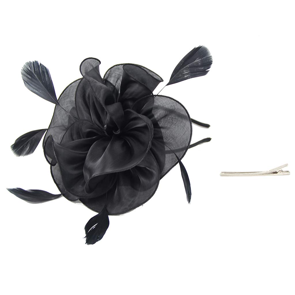 Womens Black Fascinator With Feathers on a Headband and a Clip | Merthyr Tydfil | Why Not Shop Online