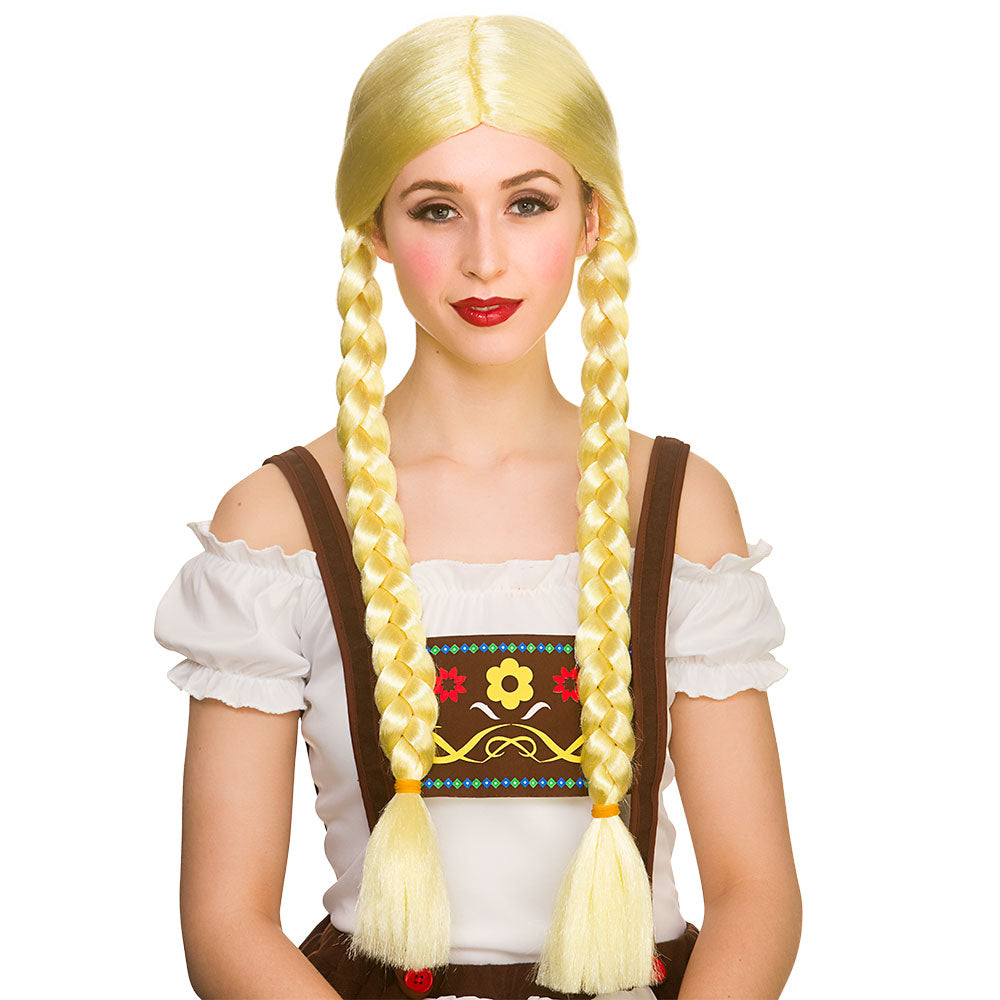 Oktoberfest Beer Girl Plaited Fancy Dress Wig Blonde | Merthyr Tydfil | Why Not Shop Online