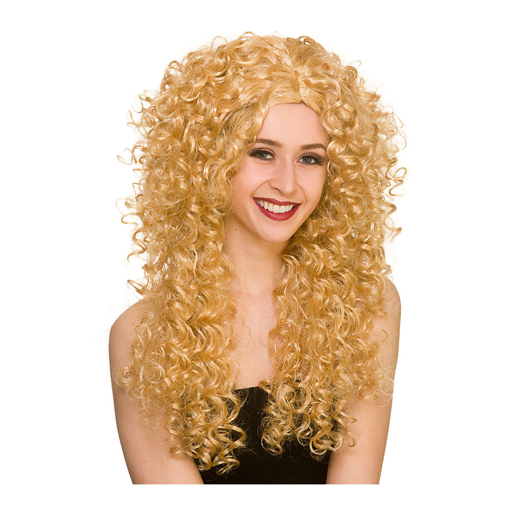Womens Long Blonde Curly Wig
