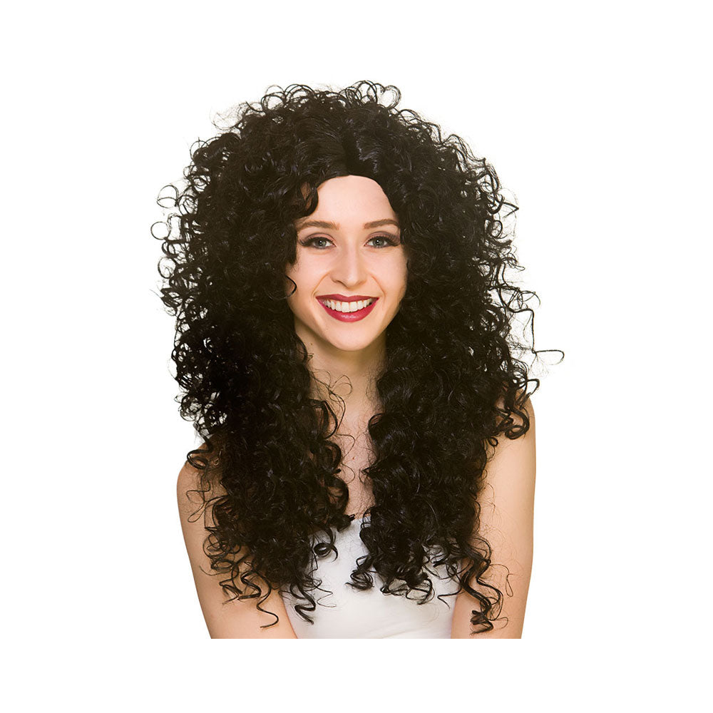 Women's Long Black Curly Wig