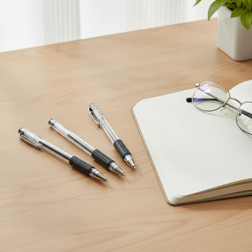 5 Black Ink Pen Set 0.5mm Bullet Point For Office Use & Back to School | Merthyr Tydfil | Why Not Shop Online