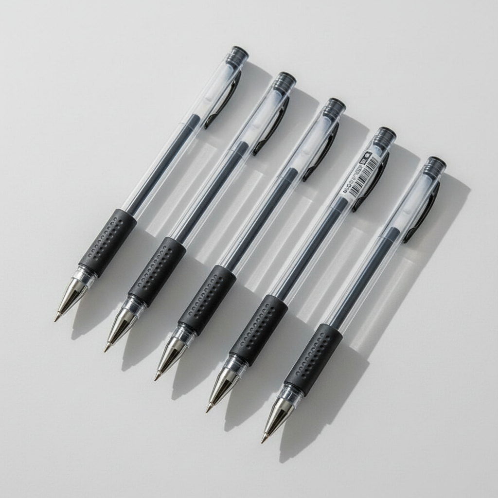 5 Black Ink Pen Set 0.5mm Bullet Point For Office Use & Back to School | Merthyr Tydfil | Why Not Shop Online