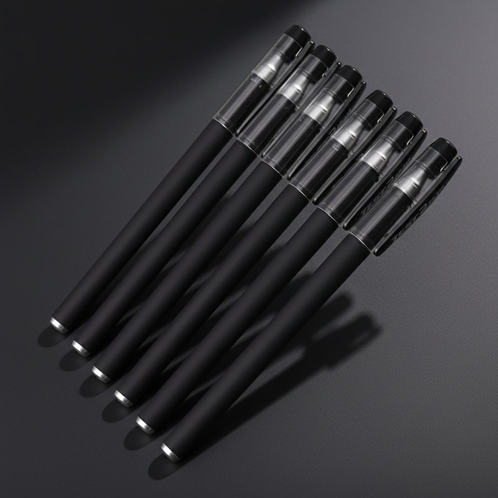 5-Pack Black Gel Pens 0.5mm Bullet Tip for School & Office | Merthyr Tydfil | Why Not Shop Online