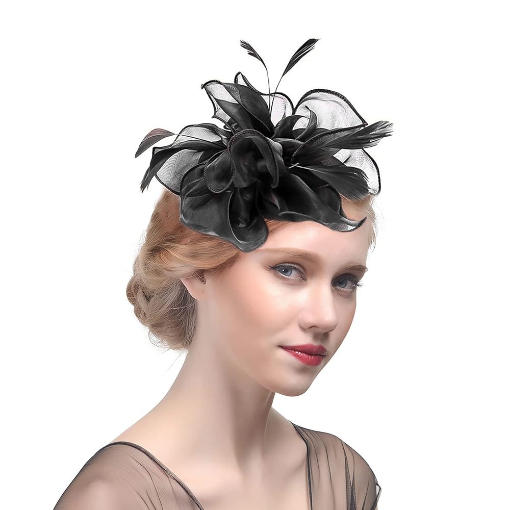 Womens Black Fascinator With Feathers on a Headband and a Clip | Merthyr Tydfil | Why Not Shop Online