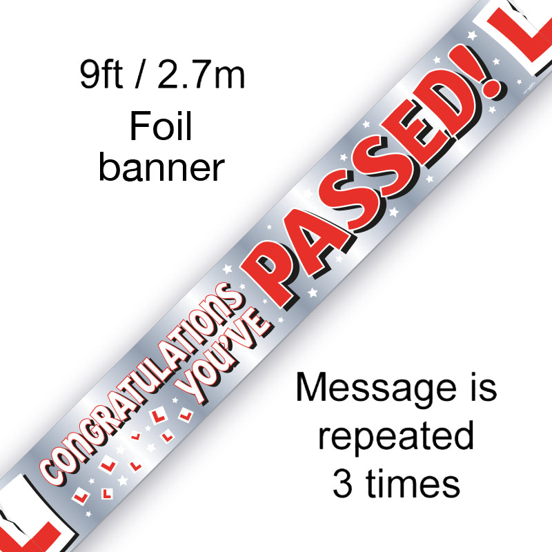 9ft Banner You've Passed Your Driving Test