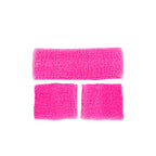 Wicked Costumes Neon Pink 80's Sweatband & Wristbands Set