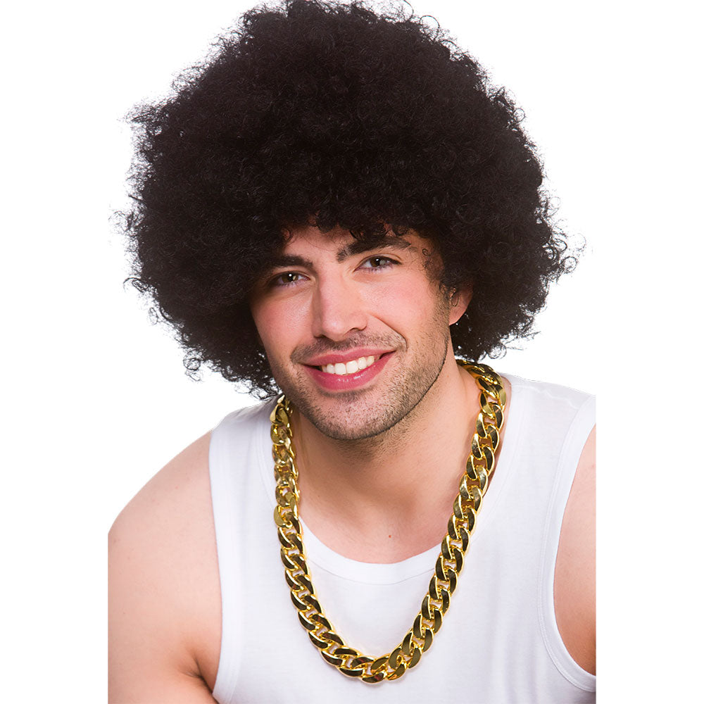 Chunky Gold Chain 68cm gangster rapper fancy dress accessory