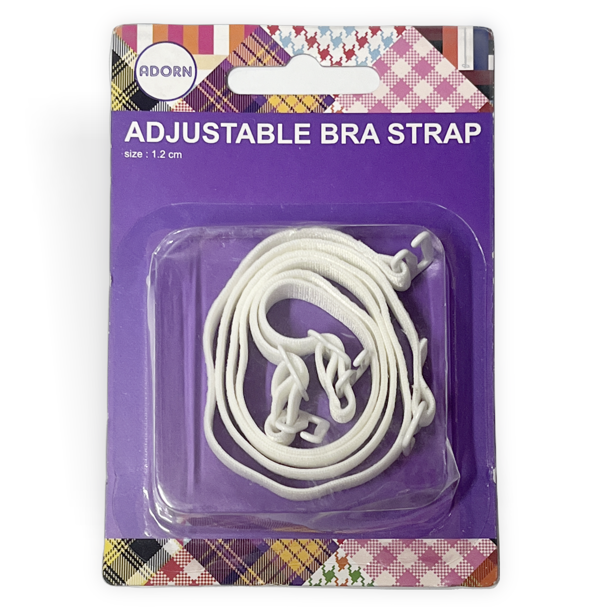 Adorn Adjustable Bra Straps 1.2cm 1 Pair Assorted Colours