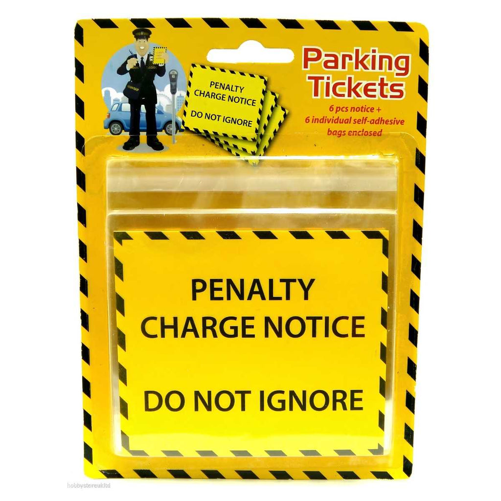 6 Realistic Looking Joke Parking Tickets With Plastic Covers