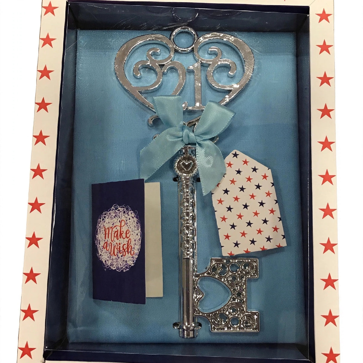 Close-up view of the 7 Inch Boxed Birthday Key for 21st Male