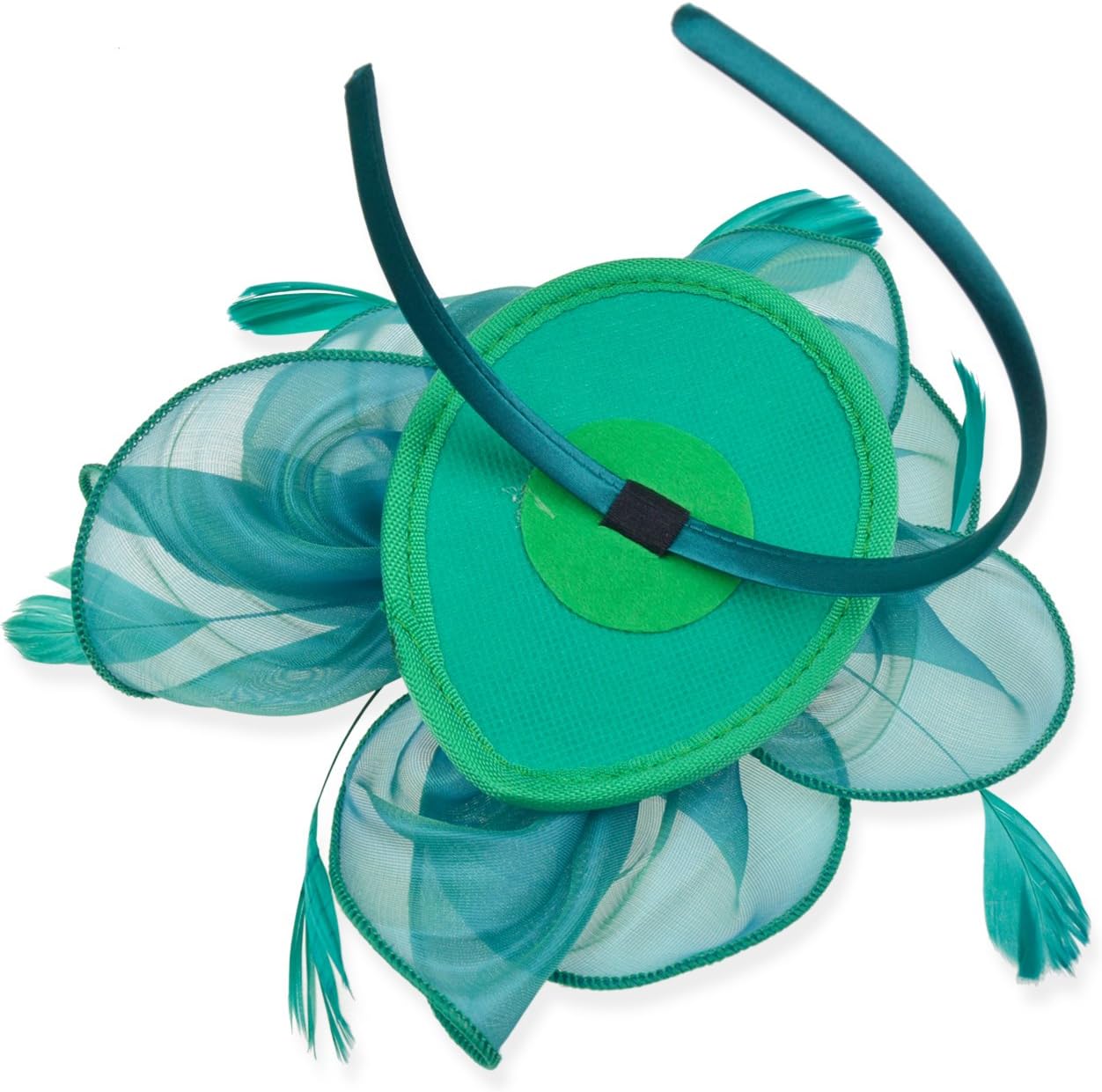 Womens Green Fascinator With Feathers on a Headband and a Clip | Merthyr Tydfil | Why Not Shop Online