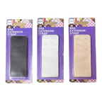 Three packages of BOOHIN bra extension straps displayed side-by-side on a white background. The packages show three different strap colors: black, white, and beige.