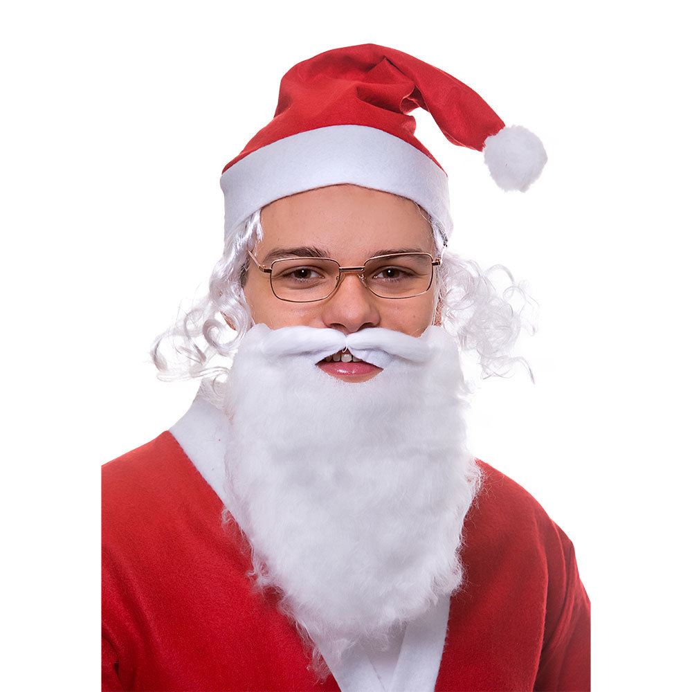 Deluxe Santa Hat with Hair, Beard & Glasses: Complete Christmas Look | Merthyr Tydfil | Why Not Shop Online