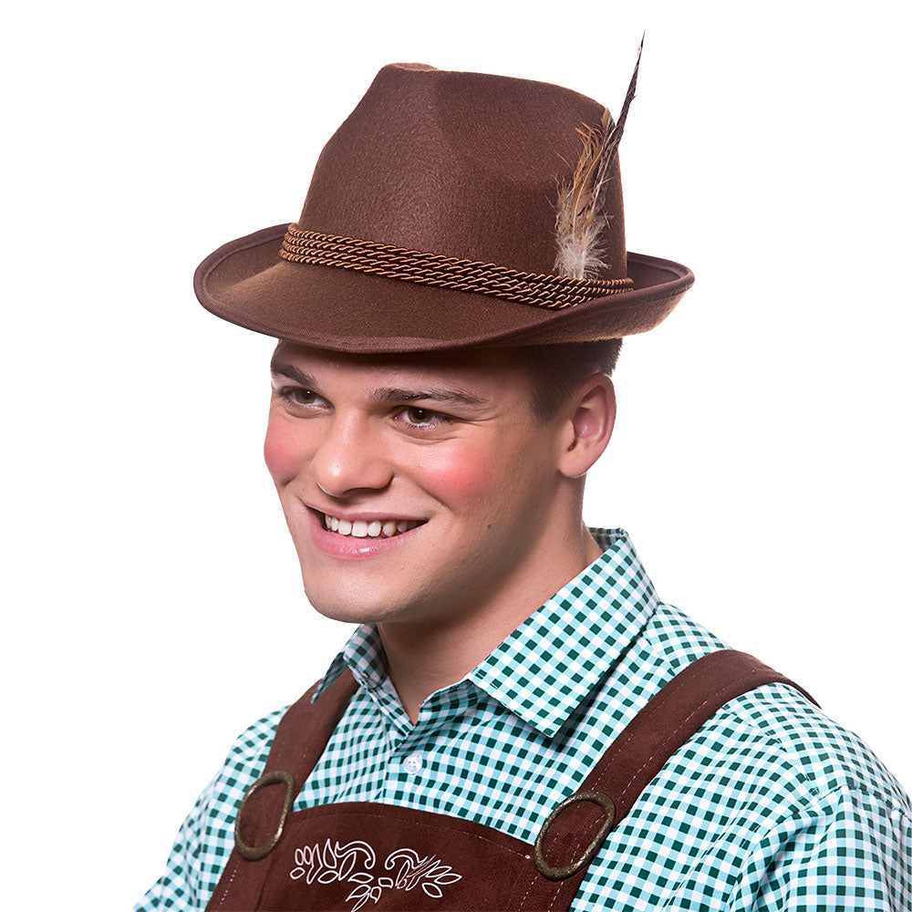 Deluxe Bavarian Oktoberfest Hat - Brown | Merthyr Tydfil | Why Not Shop Online