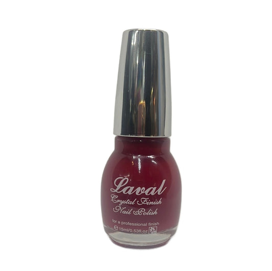 Laval Crystal Finish Nail Polish Evening Red