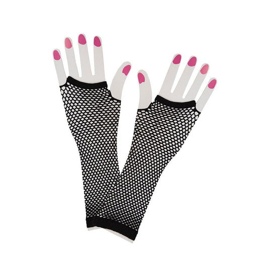 80's Black Long Net Gloves | Why Not Shop