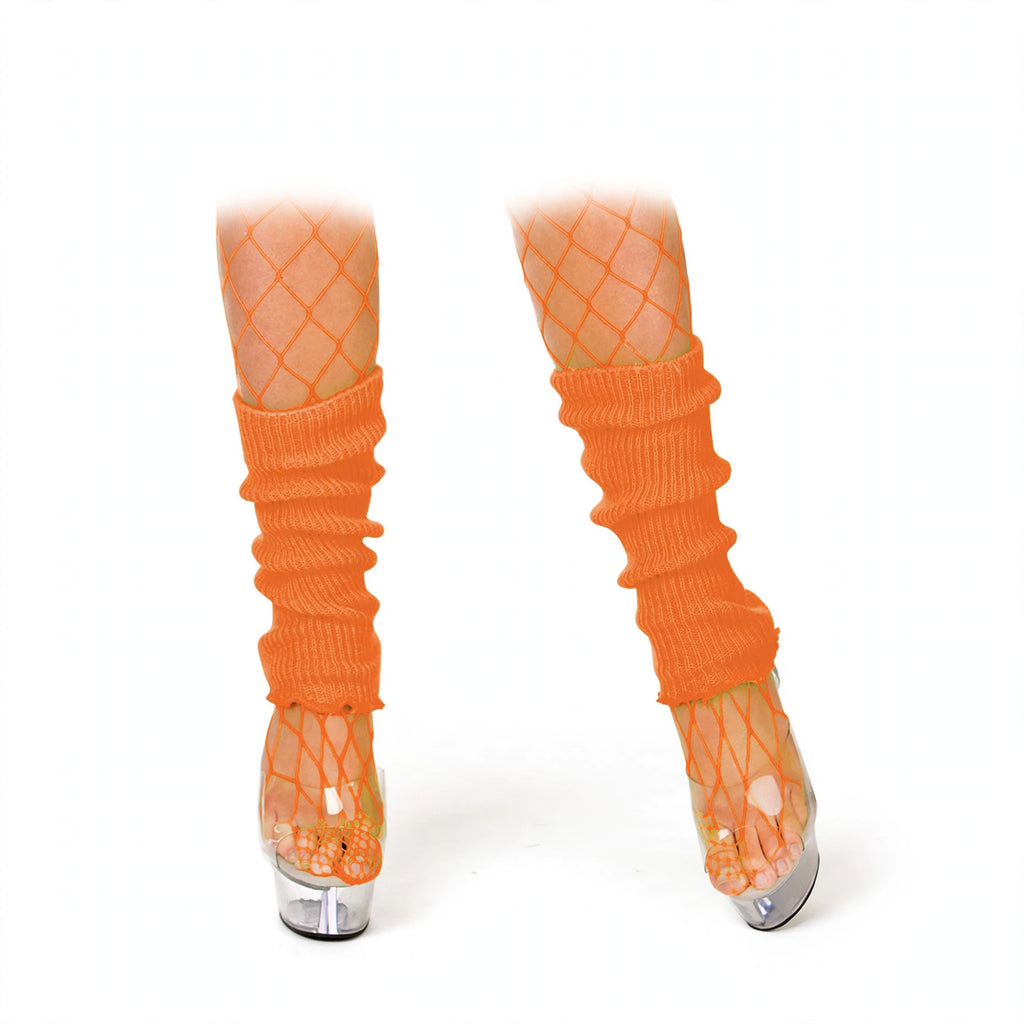 Wicked Costumes 1980s neon orange leg warmers