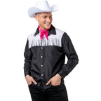 Wicked Costumes Black & White Cowboy Shirt - Medium - Why Not Shop