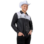 Wicked Costumes Black & White Cowboy Shirt - Medium - Why Not Shop