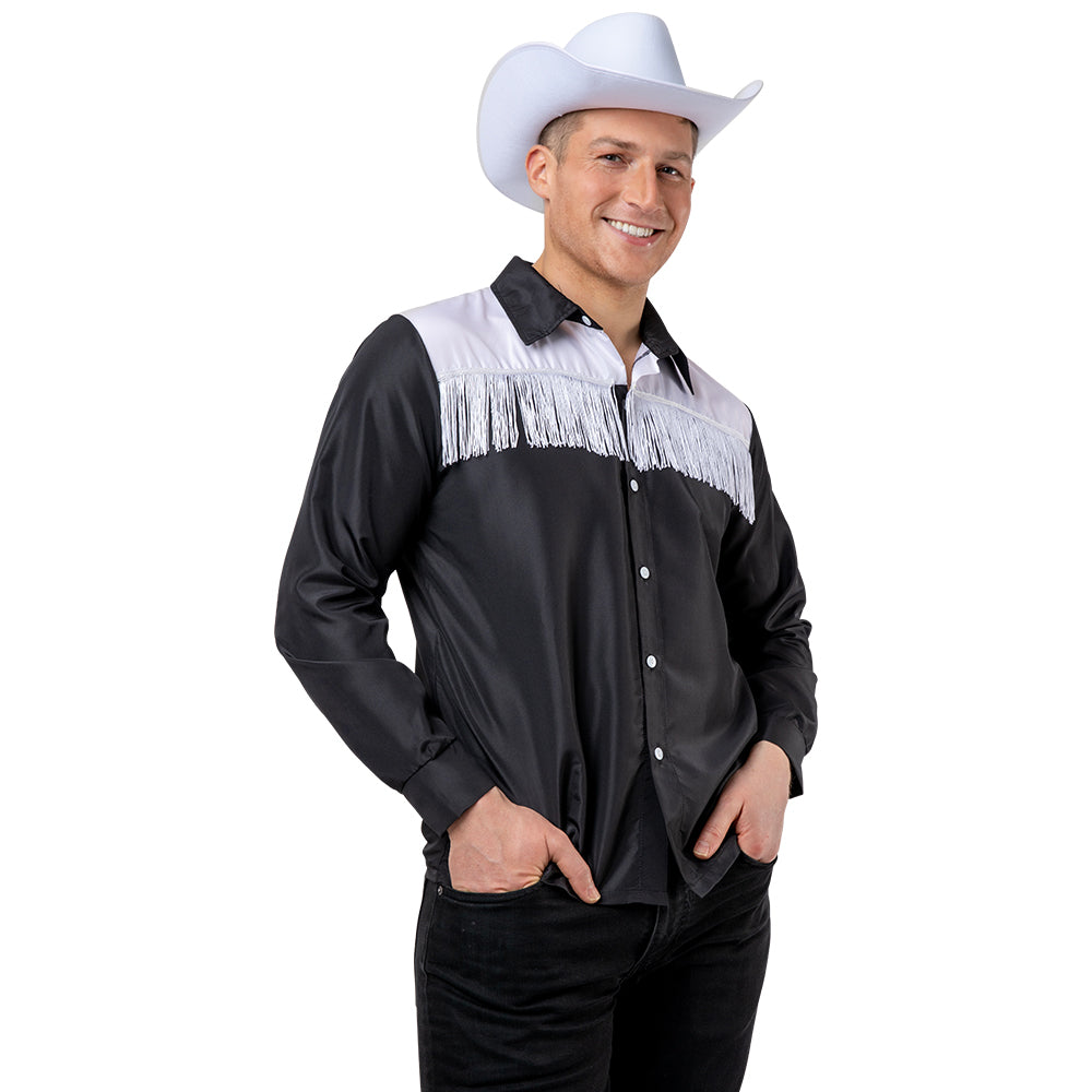 Adults Cowboy Shirts Black And White Large | Merthyr Tydfil | Why Not Shop Online