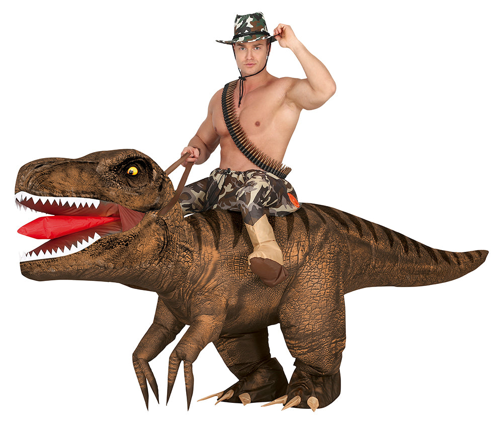 Fiestas Guirca Adults Inflatable Dino Rex Shoulders Costume