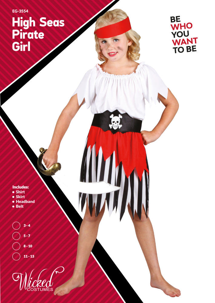 Girls Pirate Costume The High Seas | Merthyr Tydfil | Why Not Shop Online