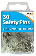 Tiger Stationery 30 Safety Pins Assorted Sizes