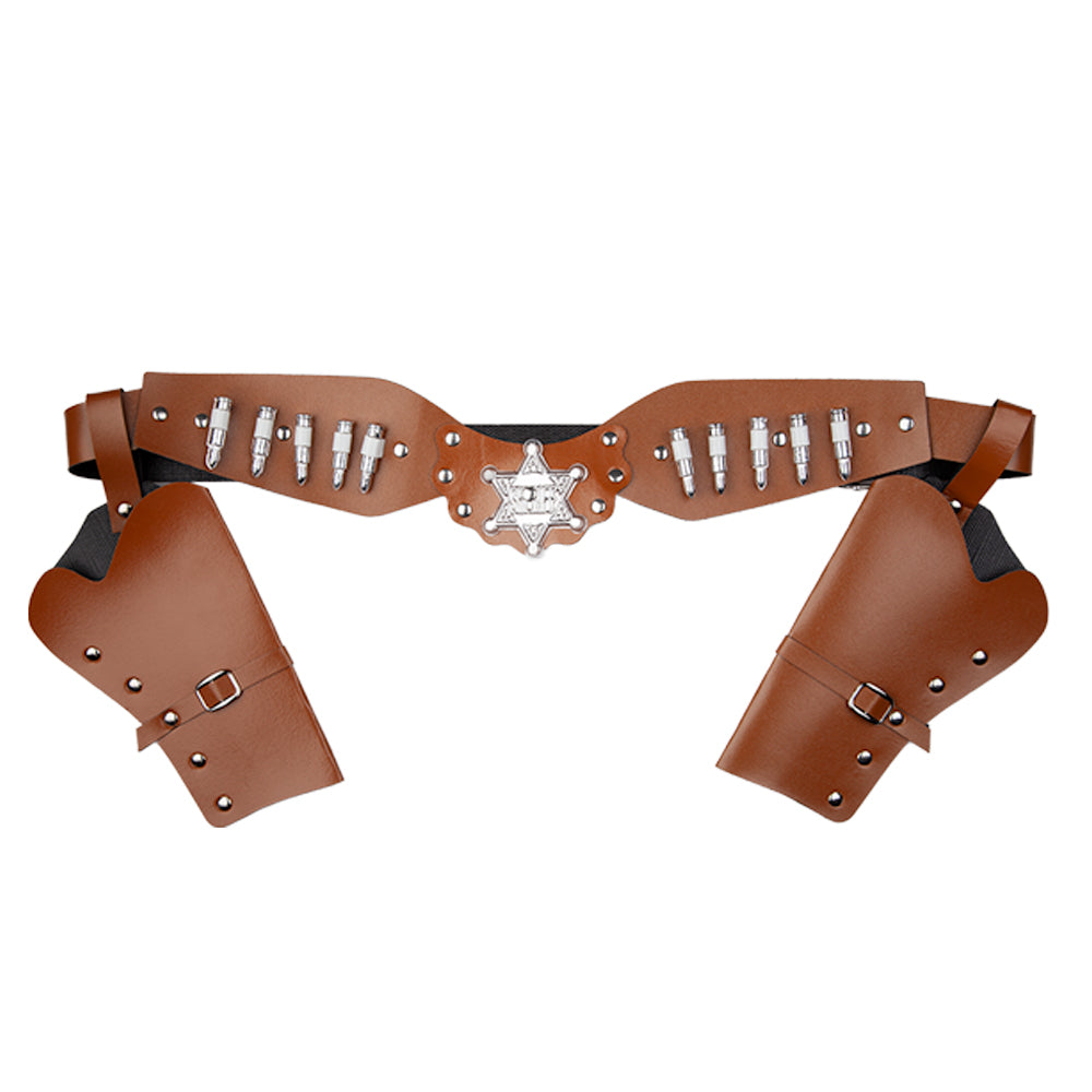 Adults Fancy Dress Brown Cowboy Belt With 2 Holsters | Merthyr Tydfil | Why Not Shop Online
