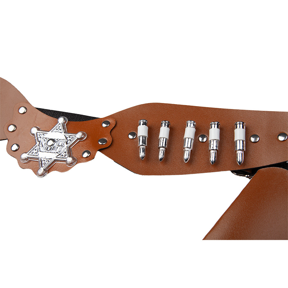 Adults Fancy Dress Brown Cowboy Belt With 2 Holsters | Merthyr Tydfil | Why Not Shop Online
