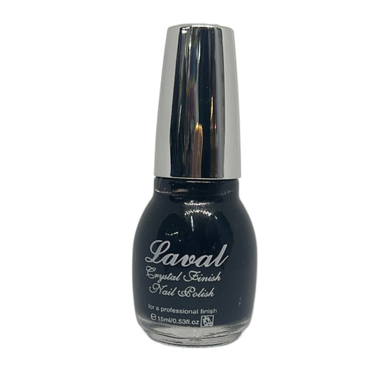 Laval Crystal Finish Nail Polish Black