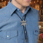 Wicked Costumes Sheriff Cowboy Bolo Neck Tie - Black & Silver - Why Not Shop
