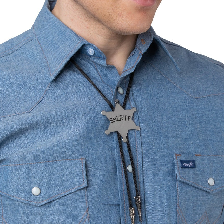 Sheriff Cowboy Bolo Neck Ties Black/Silver | Merthyr Tydfil | Why Not Shop Online