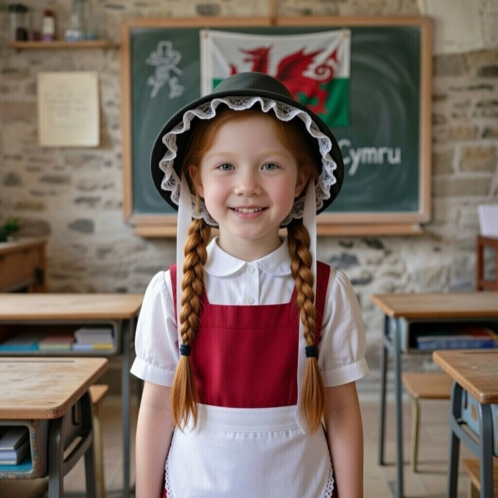 Girls Traditional Cockle-Shell Bonnet Hat Medium Child 8-11 Years