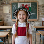 Girls Traditional Cockle-Shell Bonnet Hat Medium Child 8-11 Years